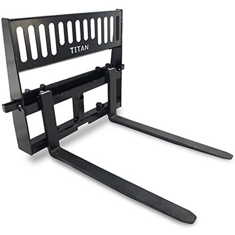 titan skid steer 5000 pound fork used|skid steer with fork attachment.